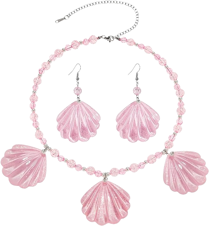 barbie necklace and earrings